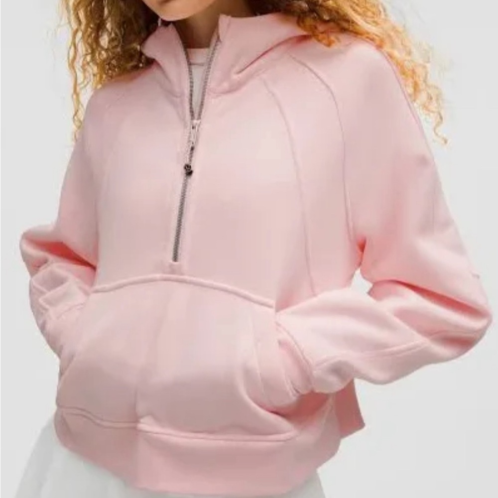 Lululemon Women’s Light Pink Scuba Half Zip size 4